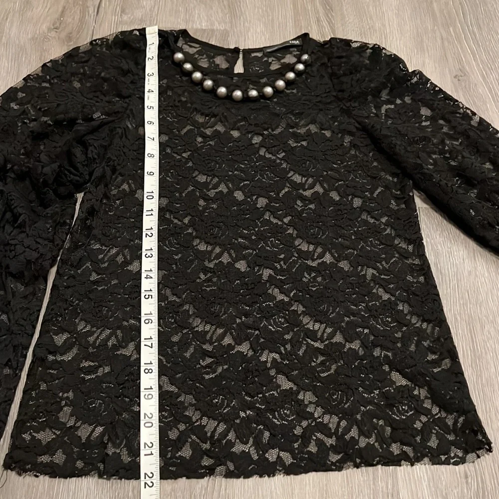 Zara lace top 🖤. Size S - Picture 4 of 7